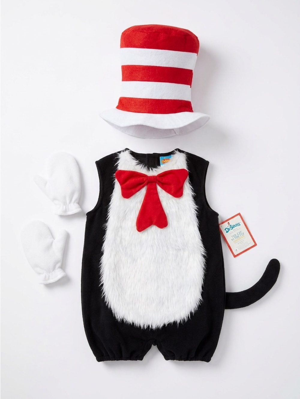 NEW WITH TAGS Pottery Barn Kids Cat in the Hat Halloween Costume Size 4-6